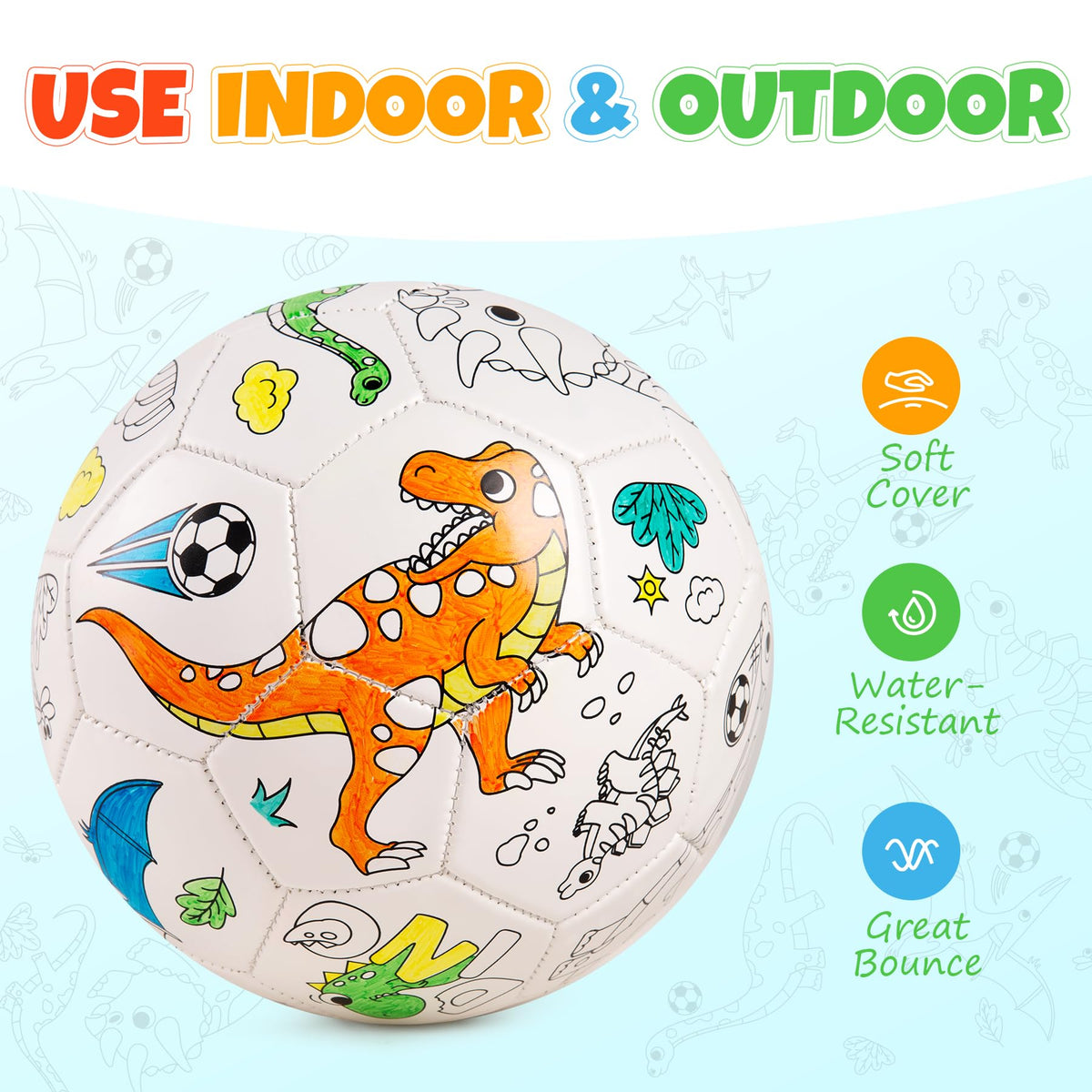 EVERICH TOY size-3 youth ball supports easy grip and kid-friendly practice.