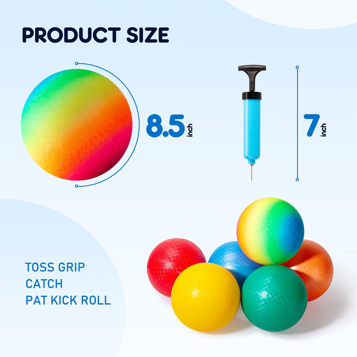 Everich Toy soft-touch rubber ball with textured grip for safer handling.