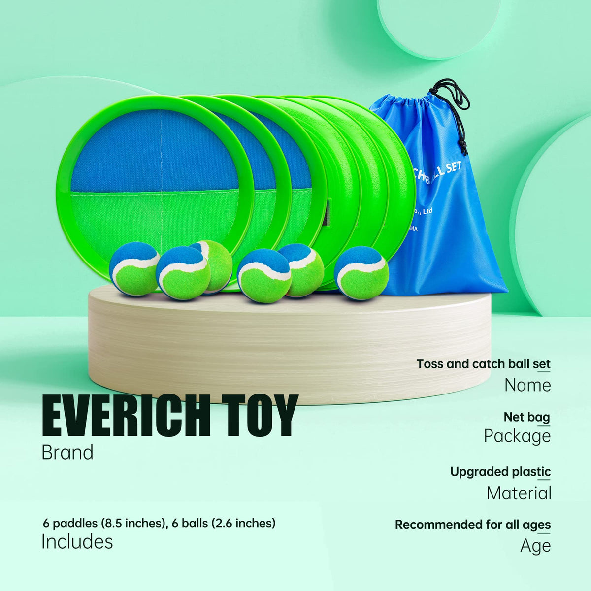 Soft sticky balls designed for easy catching with EVERICH TOY set