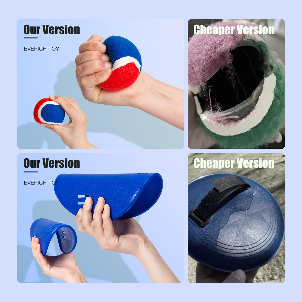 EVERICH TOY storage bag keeps paddles and balls organized.