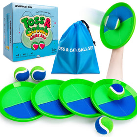 EVERICH TOY toss and catch paddles for family backyard play.