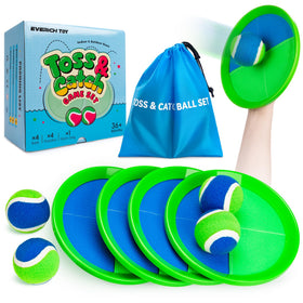 EVERICH TOY toss-catch paddles for kids with comfortable grips for easy catching.