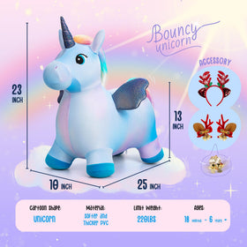 Everich Toy Unicorn Bouncy Hopper child playing demonstrates active, engaging fun
