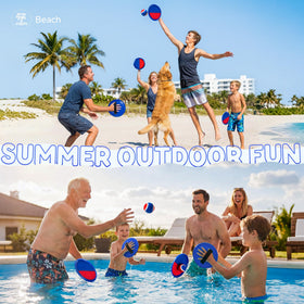 EVERICH TOY toss-and-catch set by the pool supports active play and water-friendly games.