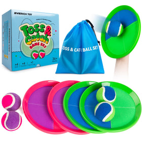 EVERICH TOY toss paddles in action for beach and yard play, durable catching.