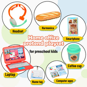 Everideals pretend-play home office cellphone enables pretend calls and dialogue.
