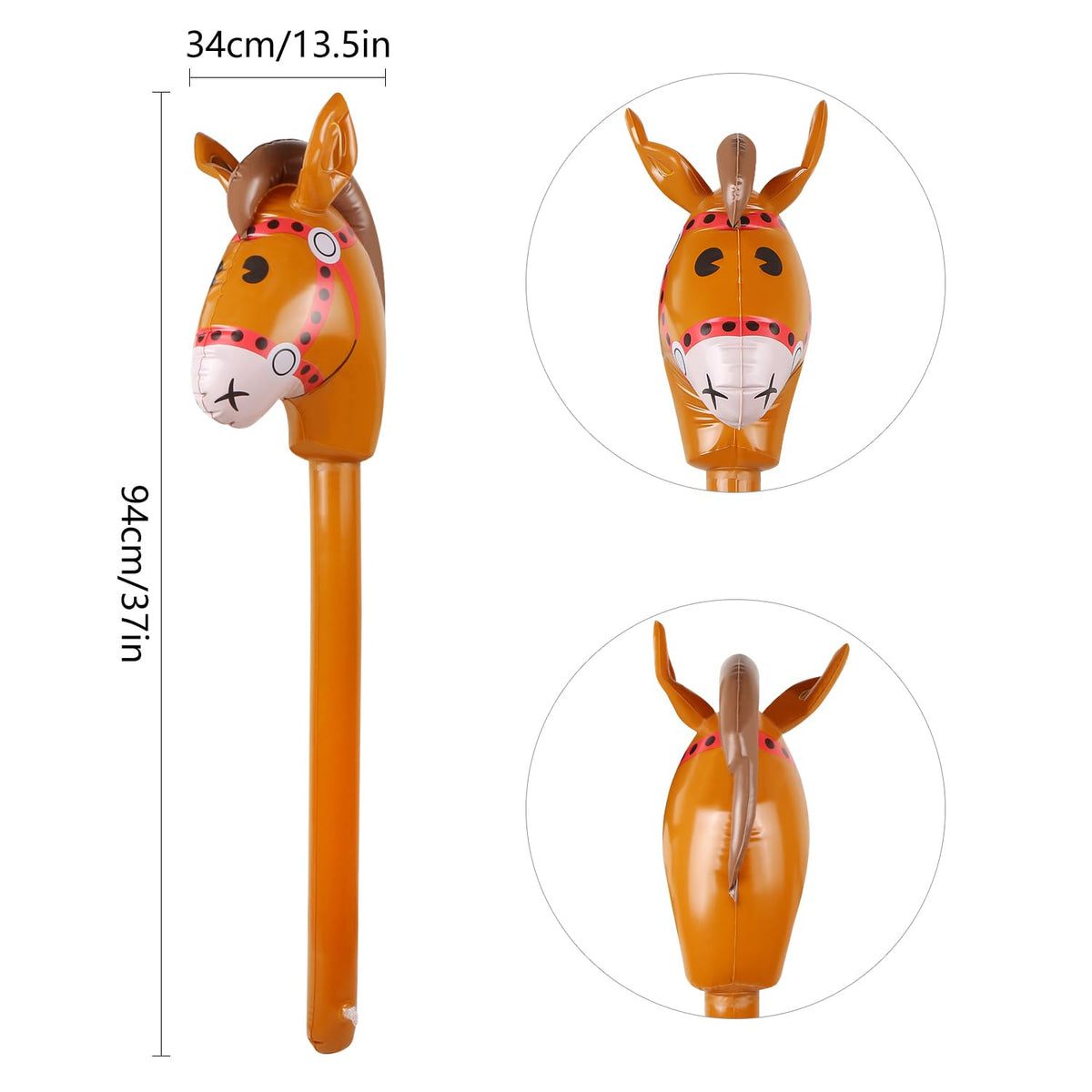Evermarket 12-pack horse head sticks ideal for party decorations and sharing.