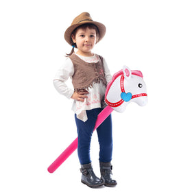 EverMarket baby shower pink stick horse adds festive flair and interactive play