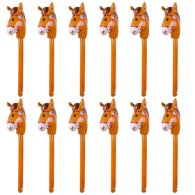 Evermarket inflatable stick horse 38in decor prop for lively party photos.