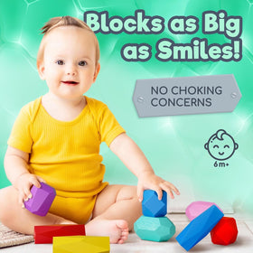 Natural pine texture on EVERSMART blocks – tactile, durable play material