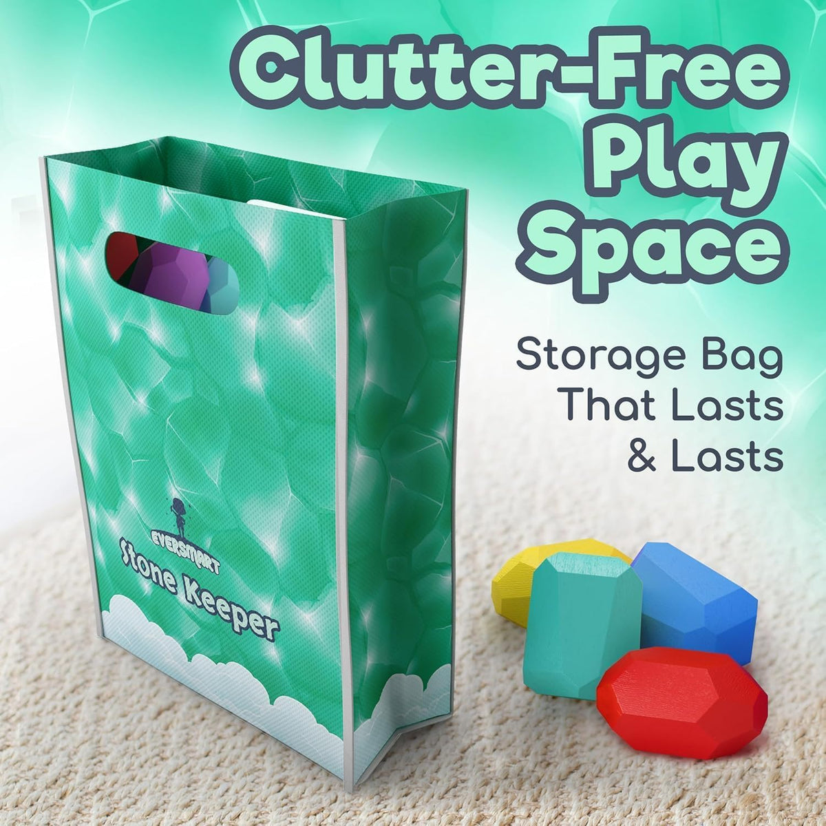 Eco-friendly pine wood EVERSMART blocks – sustainable wooden toy alternative