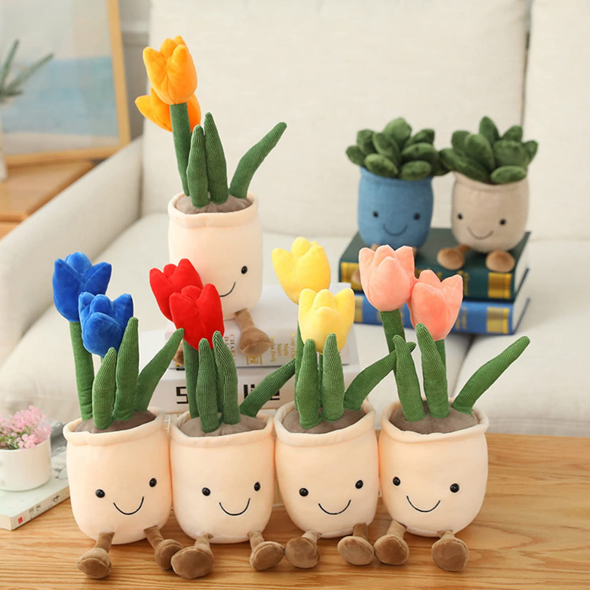 Evlooe tulip plush toy orange—bright decor with gentle softness