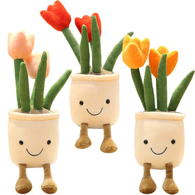 Evlooe tulip plush toy red—ultra-soft hug buddy for kids