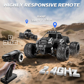 Evmore 1/16 brushless RC car chassis 4WD highlights improved traction on mixed surfaces.