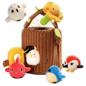 Evoceler Surprise Tree Stump with Birds for sensory exploration