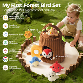 Evoceler Surprise Tree Stump with Flower Topper for vibrant visual play