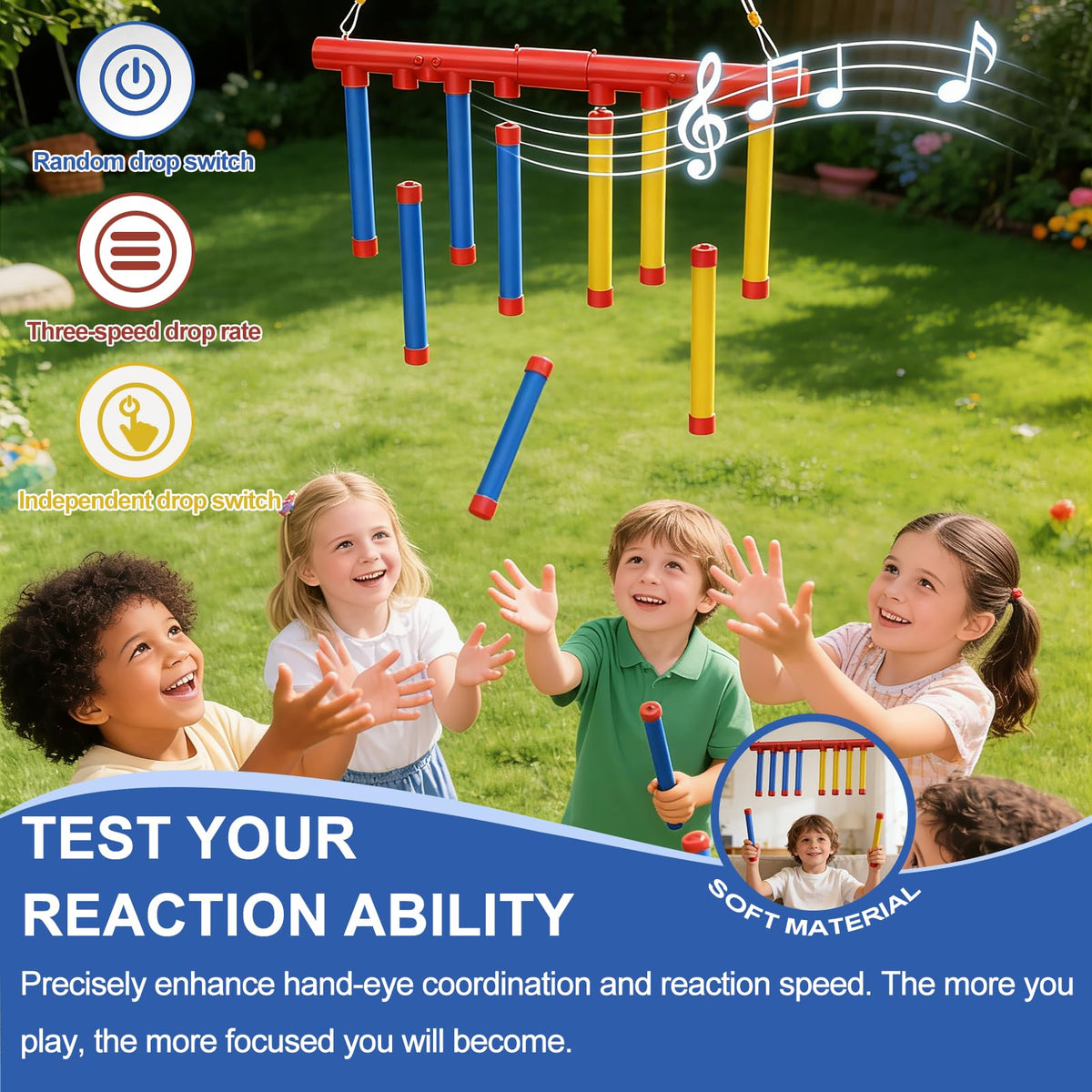 EVOCKAY adjustable-speed three levels enable progressive reflex training.