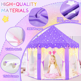 EVOIONOS purple tent soft peach-skin velvet offers a gentle touch for kids.