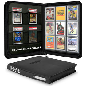 EVORETRO Toploader Binder with 216-slot capacity for organized trading cards.