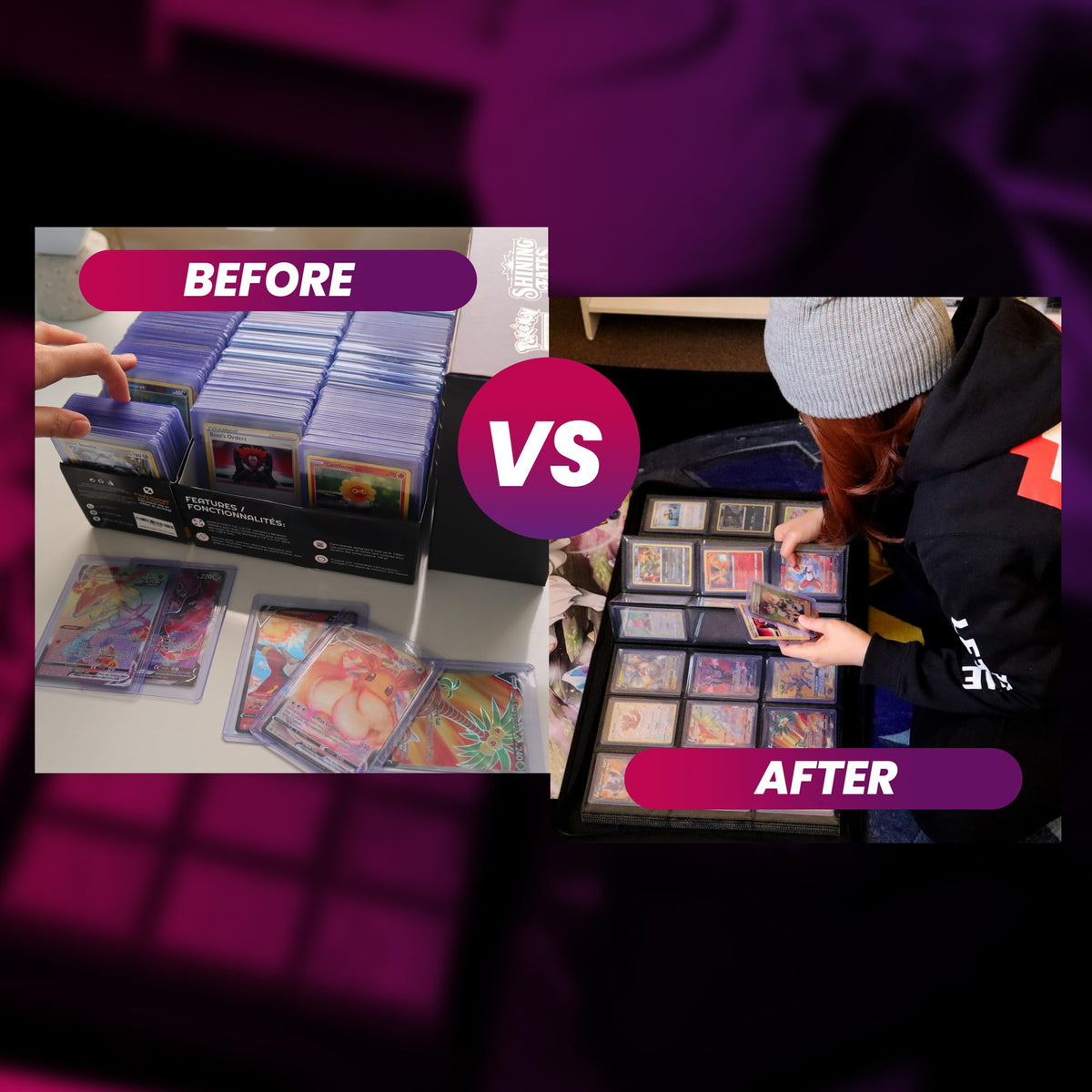 EVORETRO Toploader Binder accommodates PSA slabs and standard cards safely.