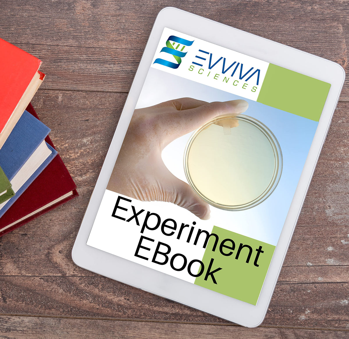 Evviva Experiment Ebook cover featuring guides for student projects.