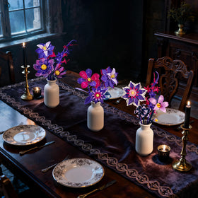 EWED Gothic Flowers Detailed Blooms: dramatic color contrasts and gothic motifs