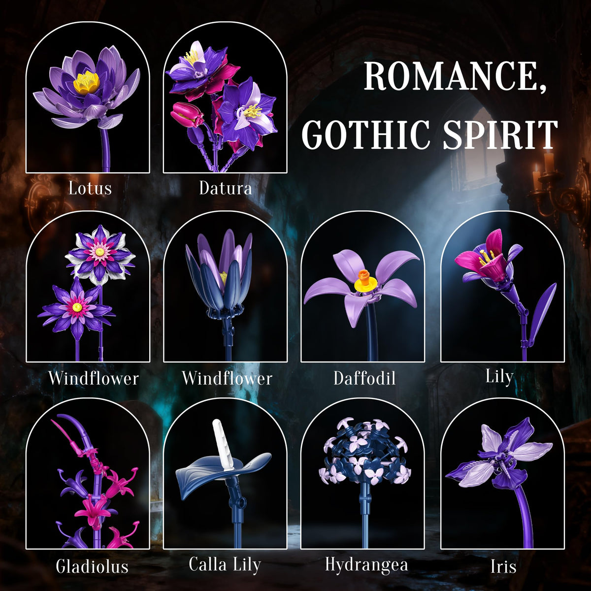 EWED Gothic Flowers Durable Decor: vibrant, wilt-free display that stays fresh
