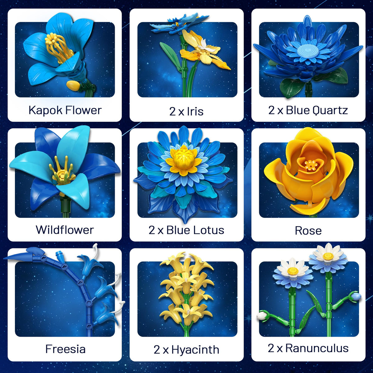 EWED Starry Blooms iris flower delicate petals bring refined elegance