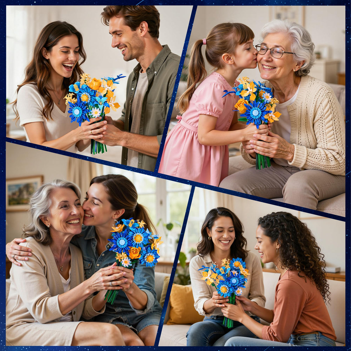 EWED Starry Blooms leaf stem adjustable lengths for versatile arrangements