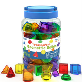 EXBEPE 3D geometric solids set with translucent colors for hands-on geometry exploration