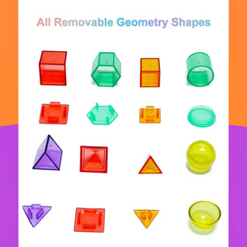 EXBEPE translucent blocks glow on a light table, revealing color and shape relationships