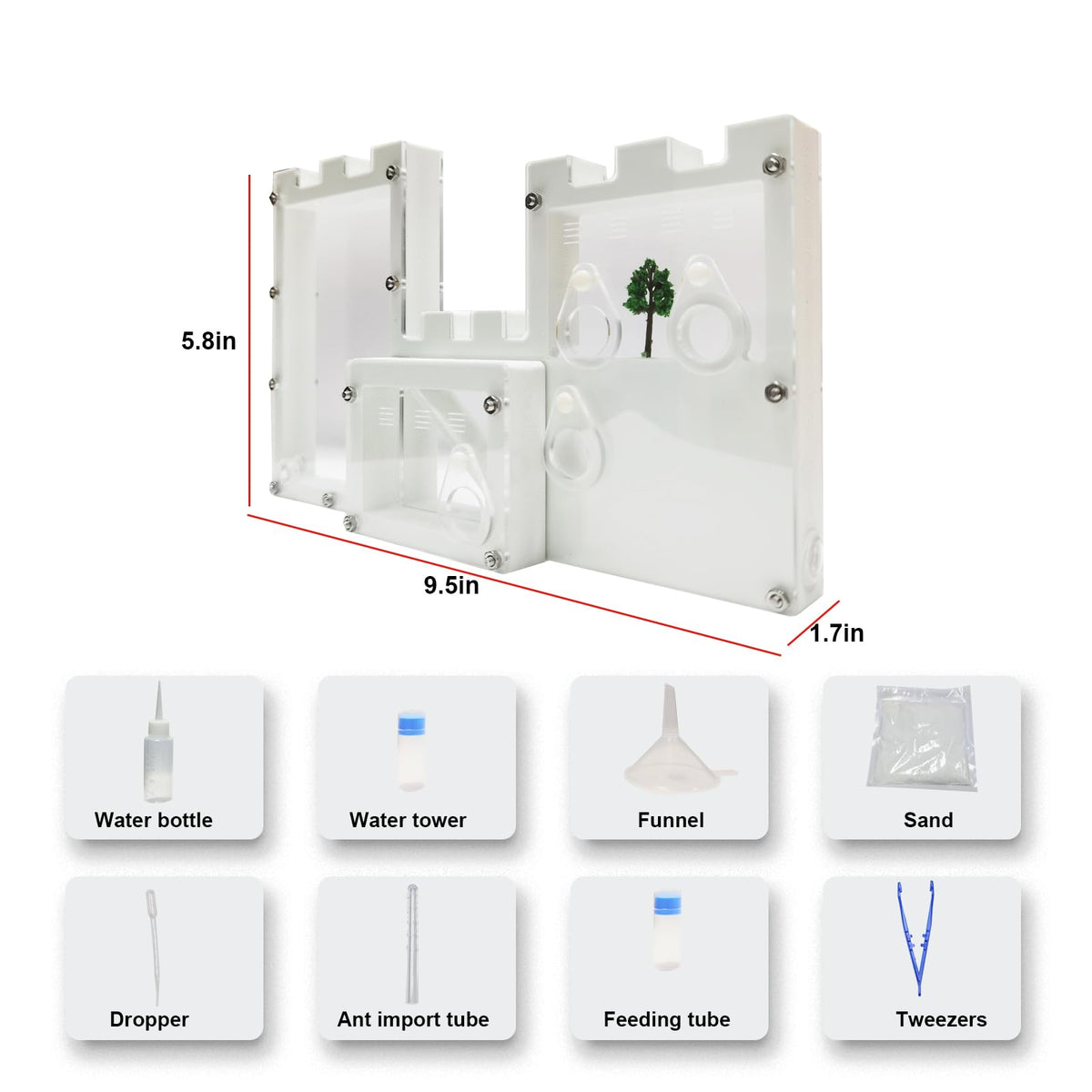 EXBEPE included accessories set supports hands-on ant learning.