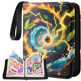 Excdesolns trading card binder front cover with vibrant artwork for standout collection display.