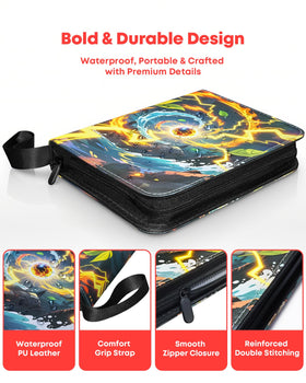 Excdesolns binder removable sleeves protecting cards while allowing flexible reorganization.