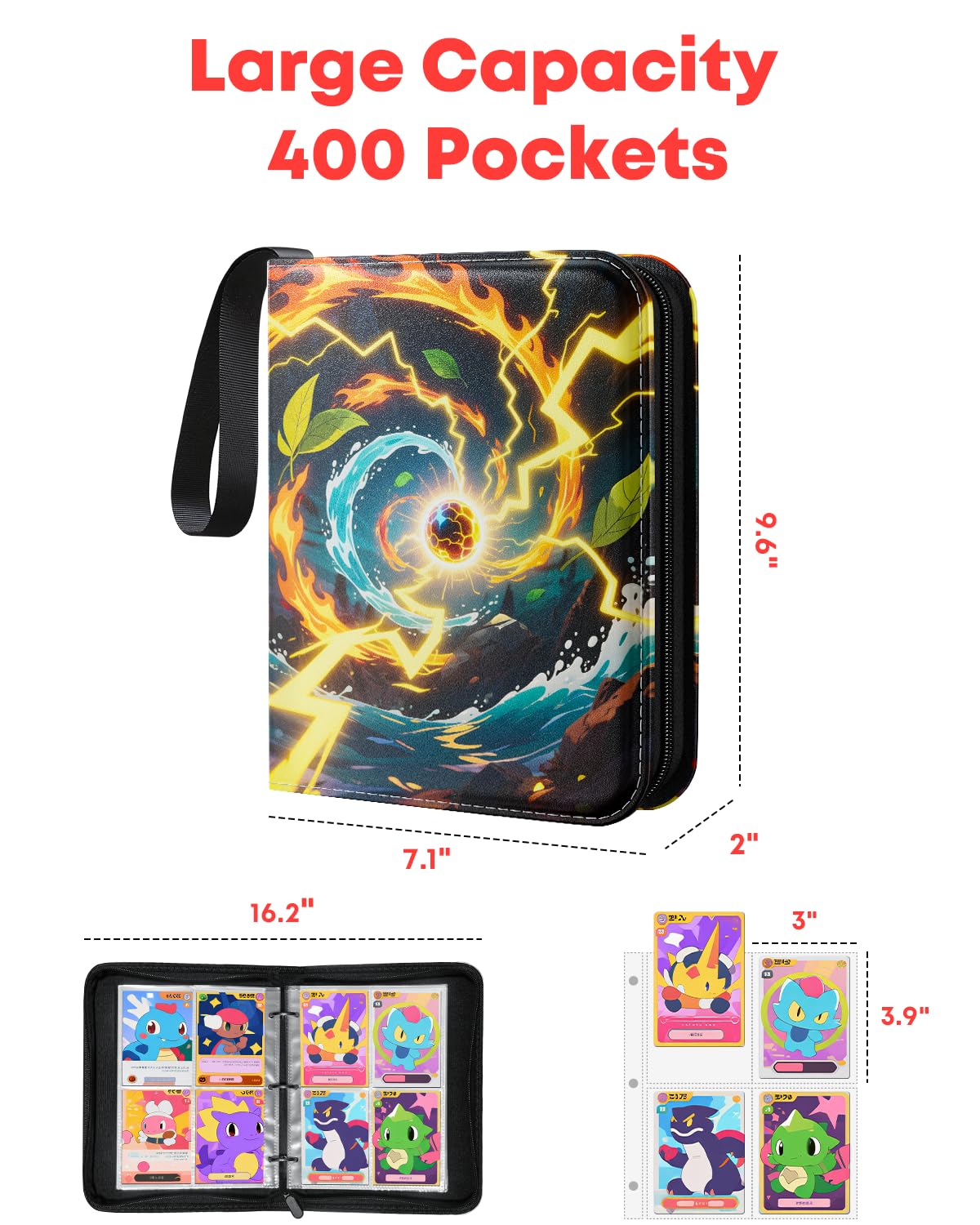 Excdesolns sturdy zipper closure and wrist strap ensure secure transport.