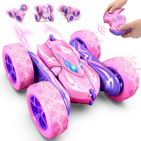 Excitobo remote control car performing a 360-degree flip for thrilling play.