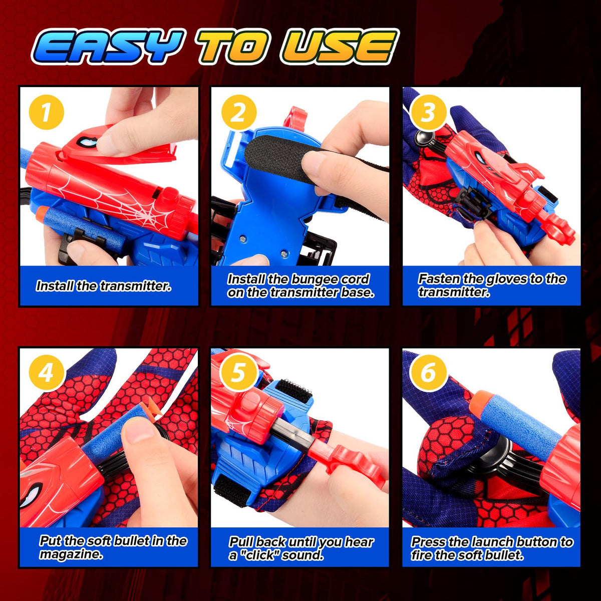Excitobo Web Shooter in action with family and friends playing together