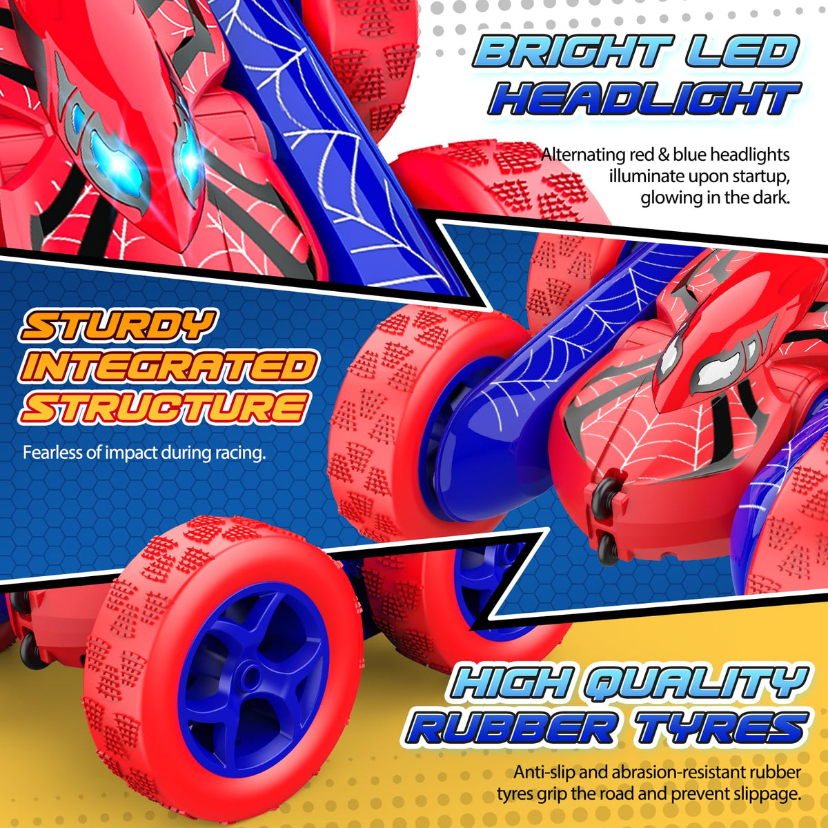 Excitobo RC car 900mAh battery for up to 50 minutes of fun.