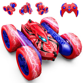 Excitobo RC car front view highlights four-wheel-drive for rugged outdoor play.