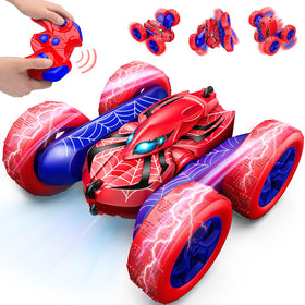 Excitobo remote-control car all-terrain-dominator offers steady grip on carpet, sand, and grass.