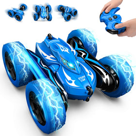 Excitobo remote control car front view illustrating precise steering and grip.