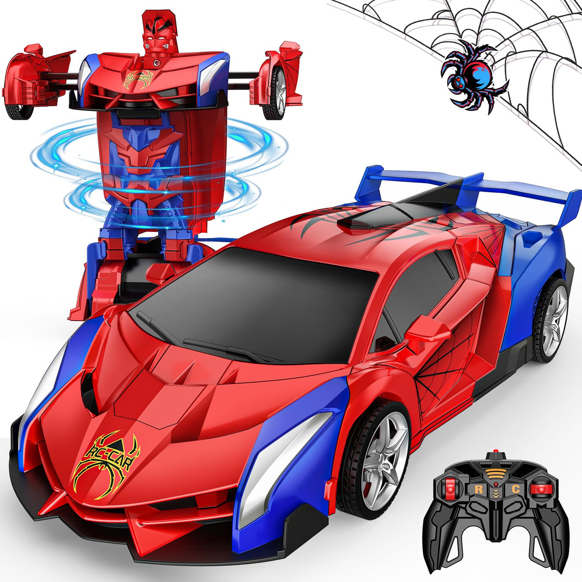 Excitobo transformable RC car in robot mode for imaginative play and fine motor development.
