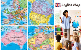 Exerz 8-inch globe continents and capitals shown for geography exploration.