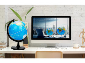 Exerz 8-inch globe styled for home or office decor.