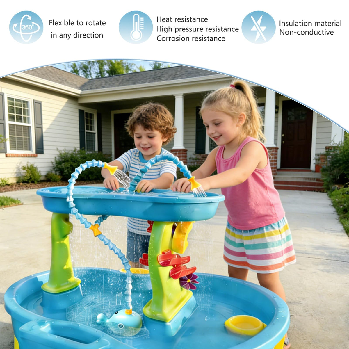 Exokugo water table pump is IPX7 waterproof for outdoor use