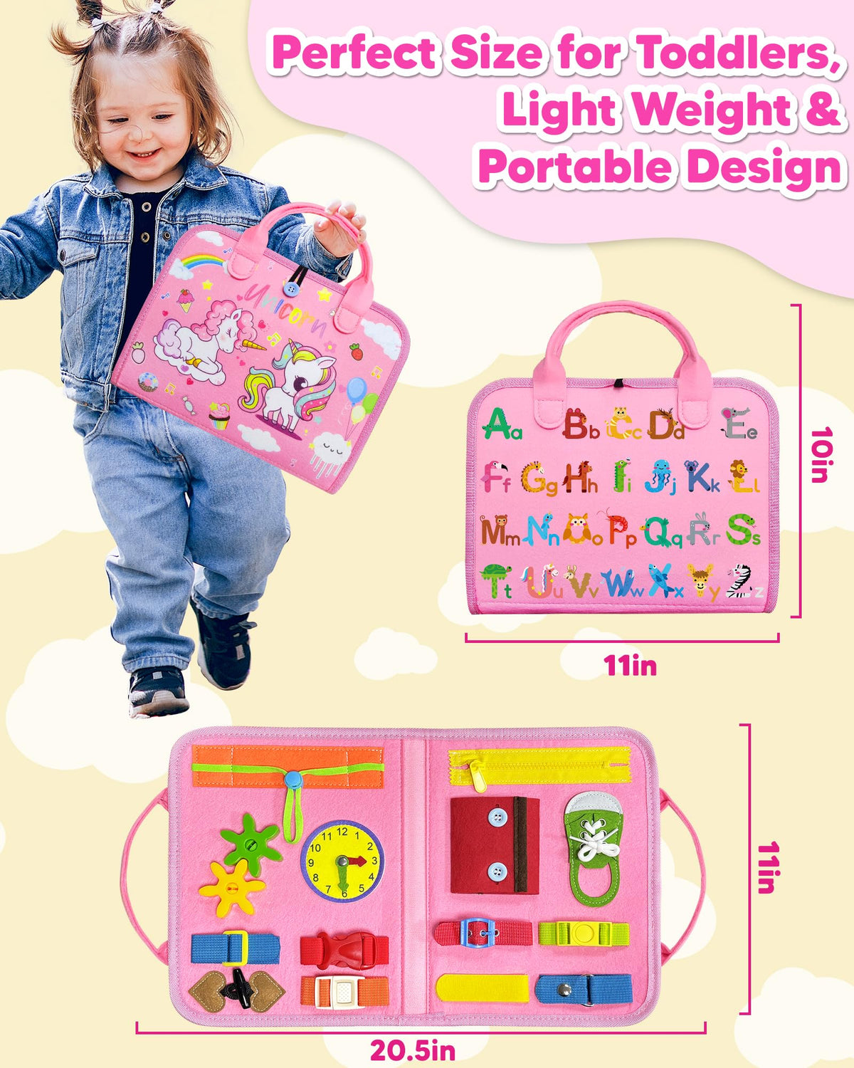 Exorany Busy Board travel-friendly design ideal for trips.