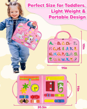 Exorany Busy Board travel-friendly design ideal for trips.