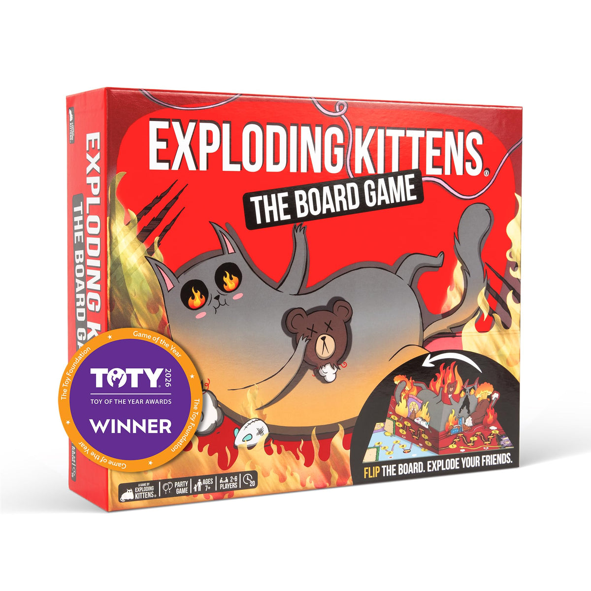 Exploding Kittens board game setup showing components for a quick, fun game night.