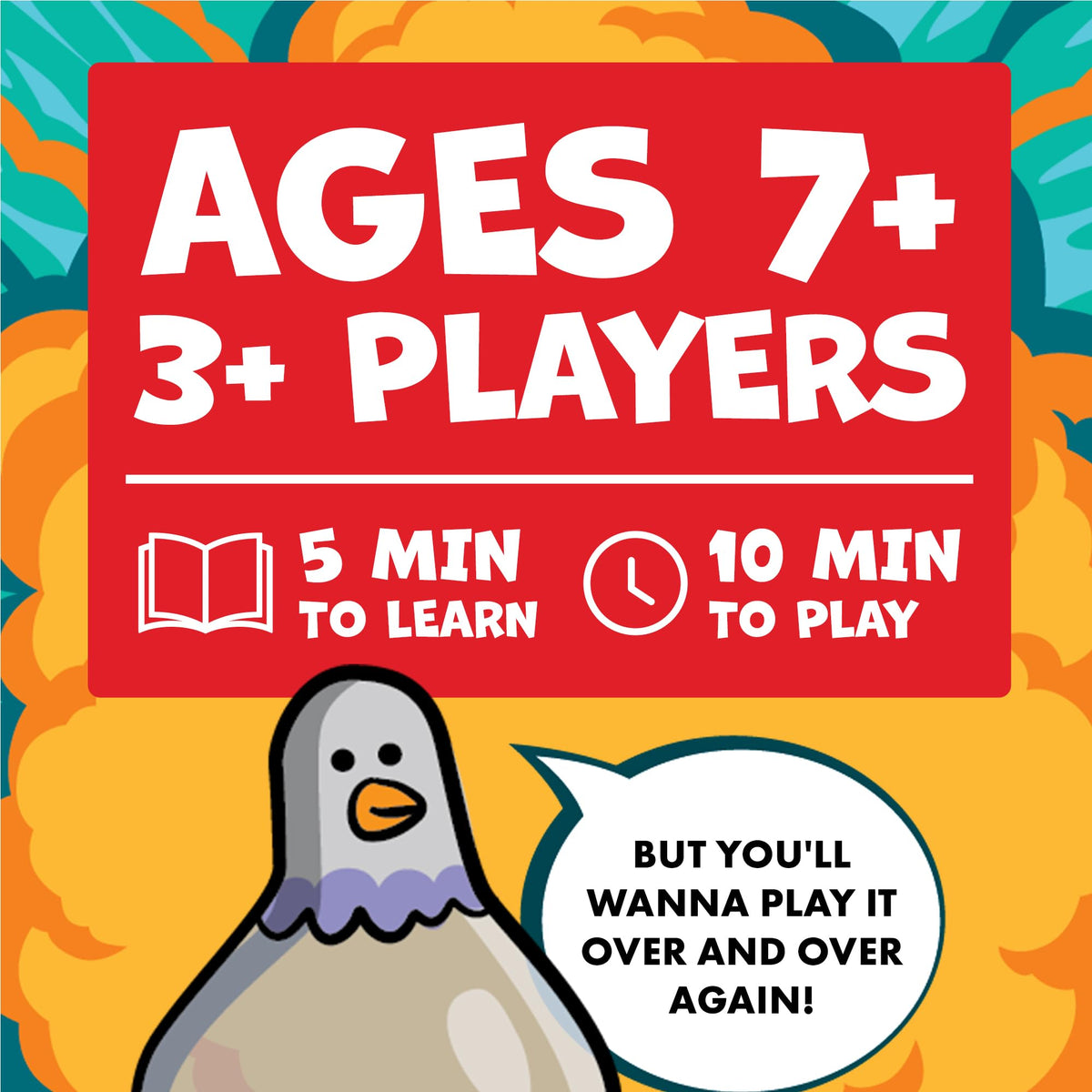 Exploding Pigeon by Exploding Kittens: chaotic, entertaining game night with friends.