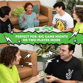 Exploding Kittens Fast Friends card deck features 180 cards for varied phrases and rounds